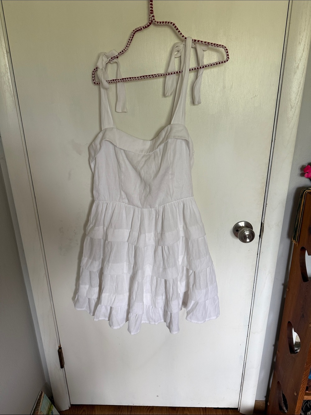 Altar'd State White Summer Dress with Tie Straps